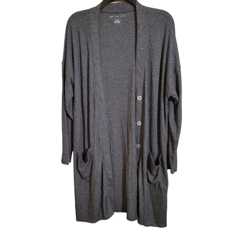 American Eagle NEW Oversized Gray Long Cardigan